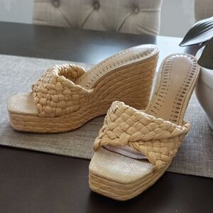 Women's Tan Wedge Sandals
